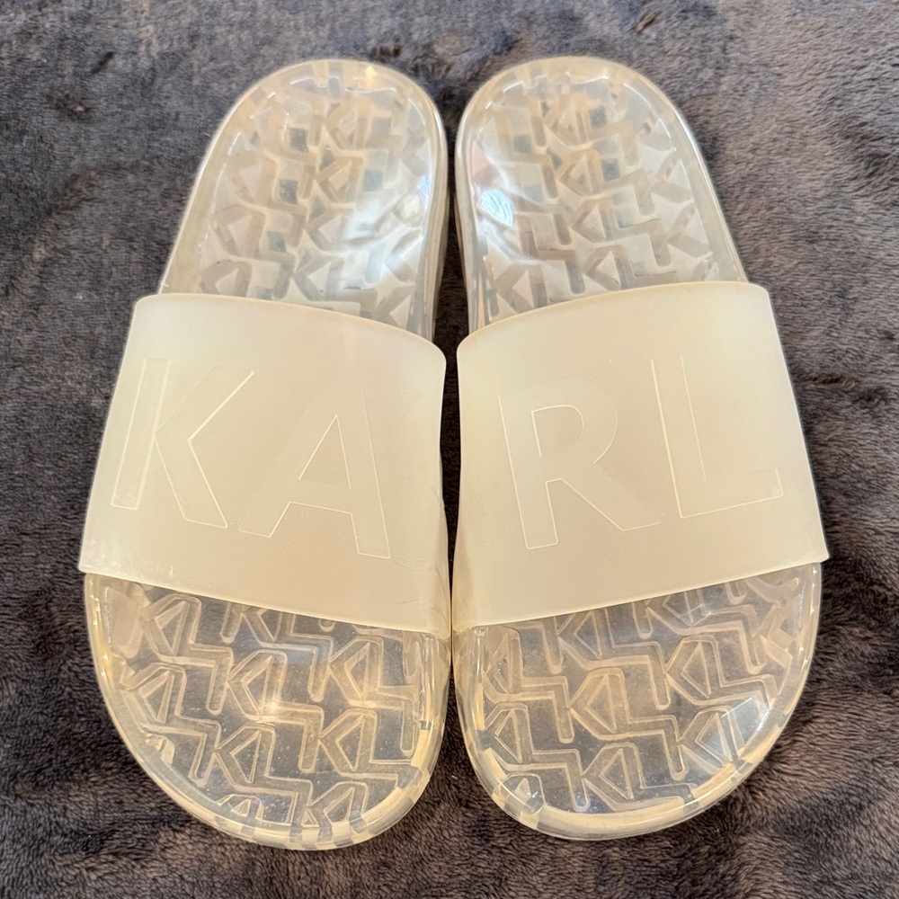 Karl Lagerfeld Clear Slides Size 37